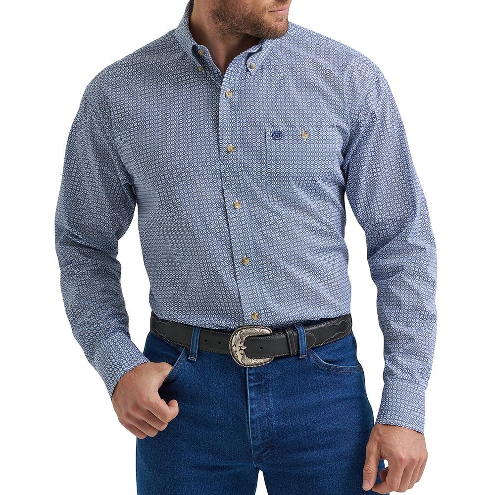 Wrangler Men’s Classic Long Sleeve Relaxed Fit Shirt – Style# 112369432