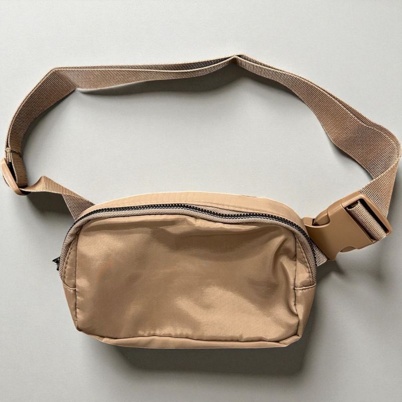 Taupe Cross Body Sling Fanny Pack Belt Bag
