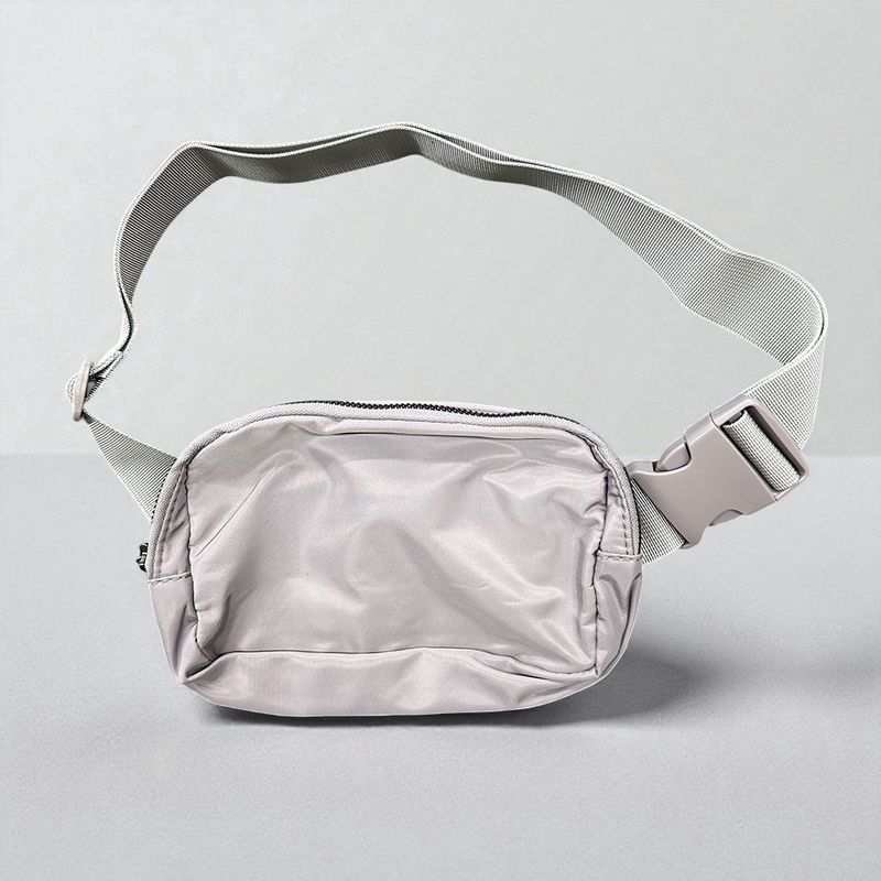 Grey Cross Body Sling Fanny Pack Belt Bag