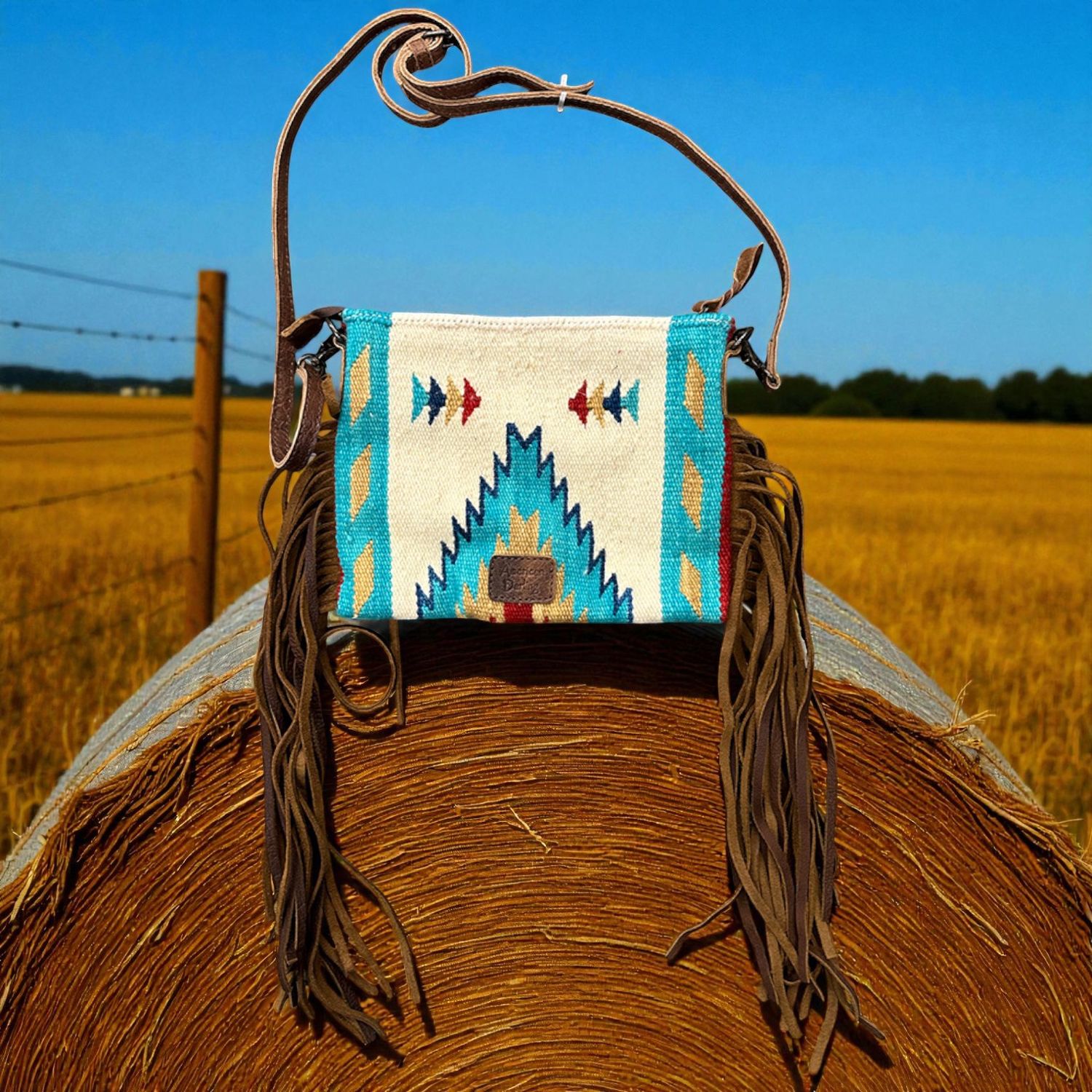 American Darling “Sally” Genuine Leather Western Crossbody Bag – SKU: ADBG236B