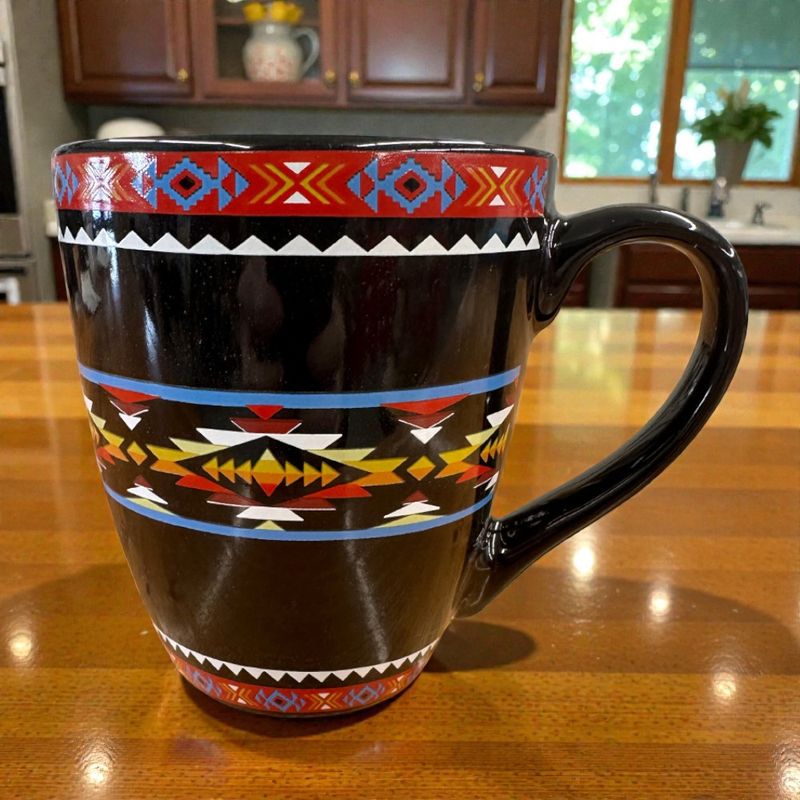 Seven Lakes Black Mug – 16 oz.