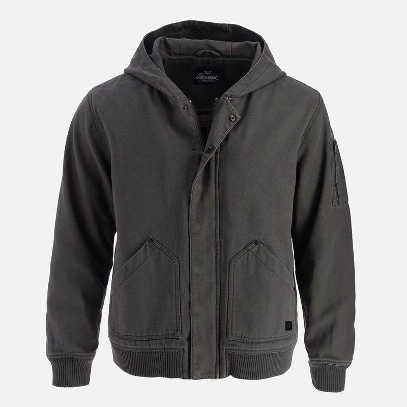 Thorogood Legacy Stone Washed Hooded Bomber Jacket – Tarmac