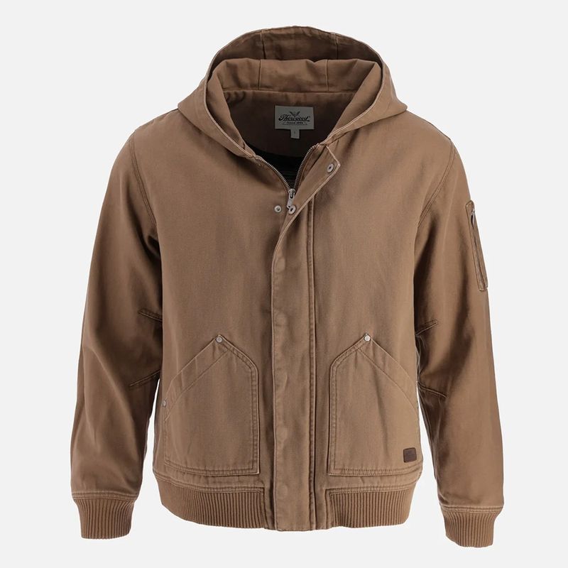 Thorogood Legacy Stone Washed Hooded Bomber Jacket – Otter