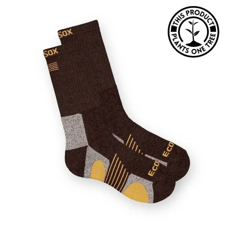 Hiking Crew - Medium Wgt. Full Cushion Brown/Yellow - Large