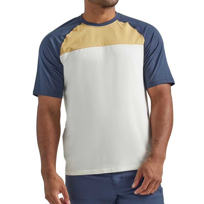 ATG by Wrangler Men’s Compass T-Shirt Golden Navy front view