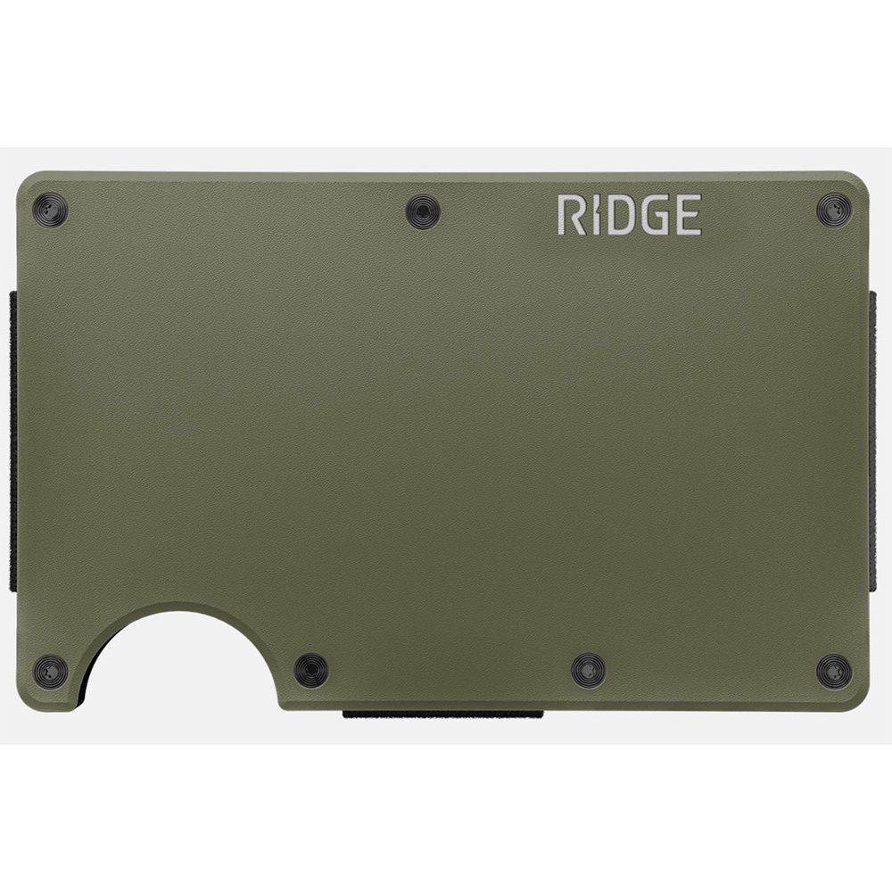 Ridge Wallet Aluminum Matte Olive, Size: Cash Strap