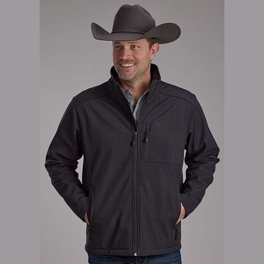 Roper Men's Charcoal Heather Technical Soft Shell Jacket, Size: Medium