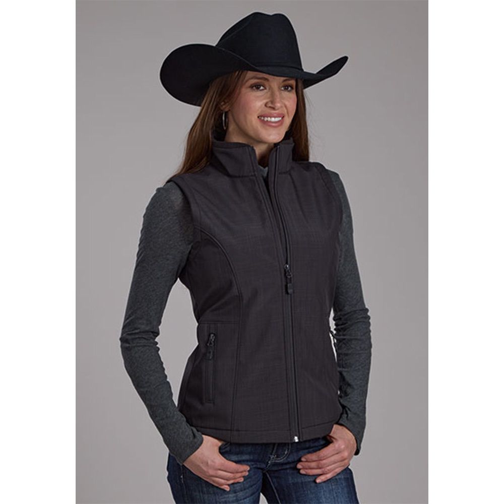 Roper Women's Charcoal Heather Technical Soft Shell Vest, Size: Small