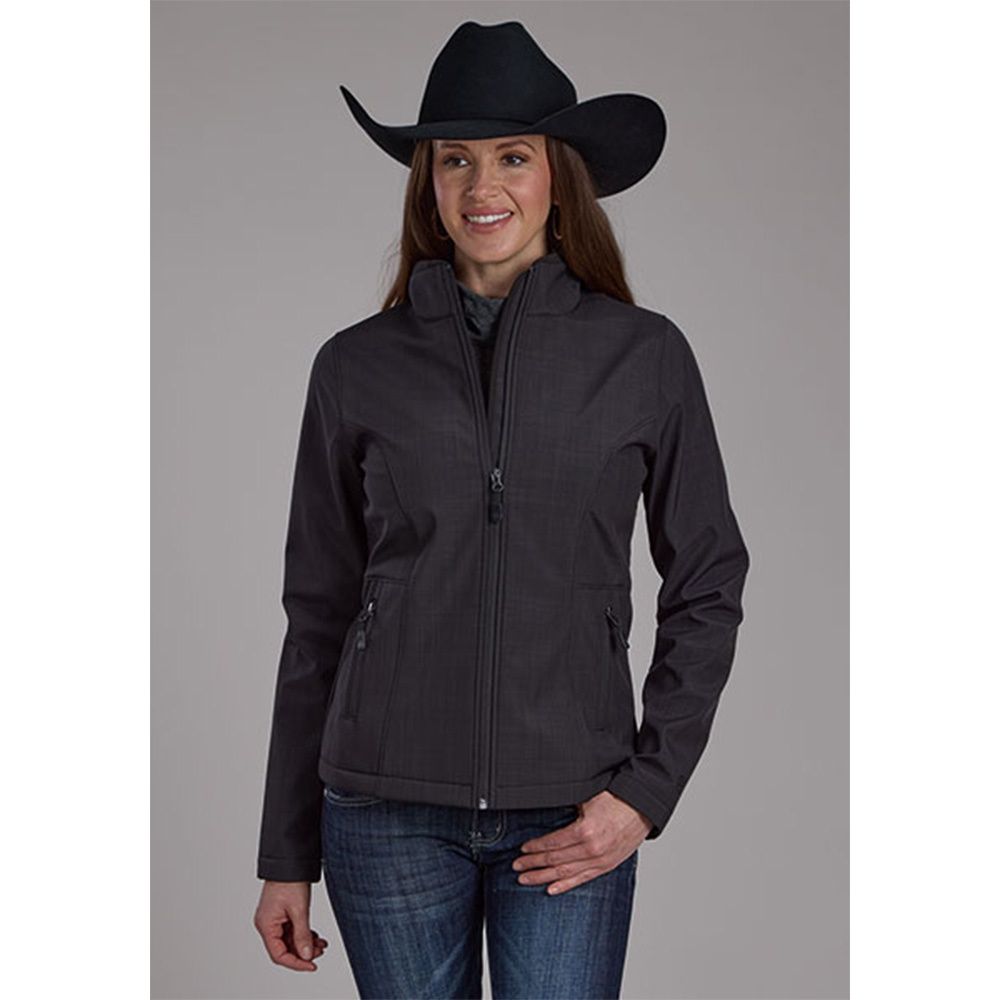 Roper Women's Charcoal Heather Technical Soft Shell Jacket, Size: Small