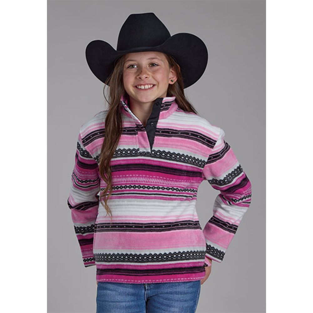 Roper Girl's Micro Fleece Pullover 6098, Size: X-Small