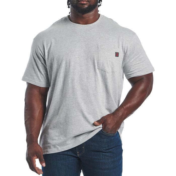 Justin Men's Pocket Tee -Heather Grey, Size: Medium