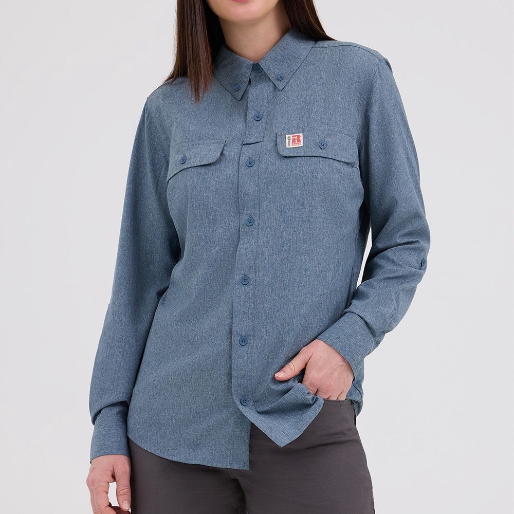 Wrangler Riggs Workwear® Women's Lightweight Vented Work Shirt - Blue Nights, Size: Small