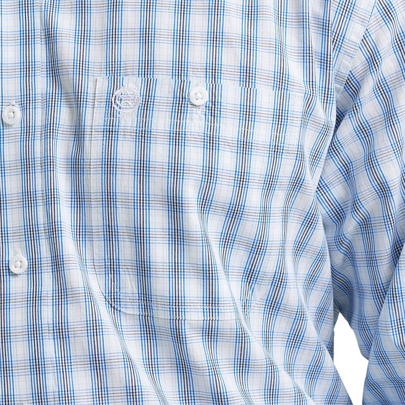 Wrangler George Strait Pale Glen Check shirt two chest pocket detail