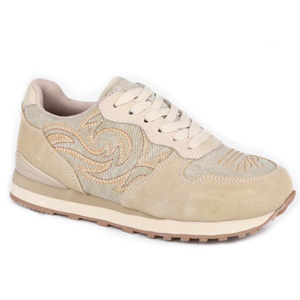 Roper Women’s Giddyup Spice Crème Suede Jogger – Style# 09-021-1797-3762