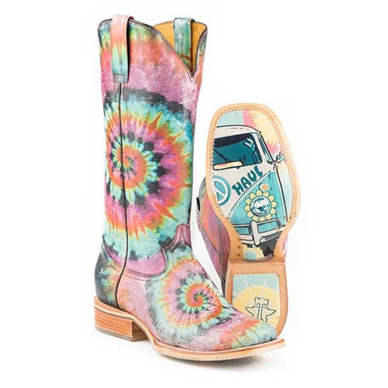 Tin Haul Women’s Groovey Tie Dye Camper Sole Boots – Style# 14-021-0007-1275