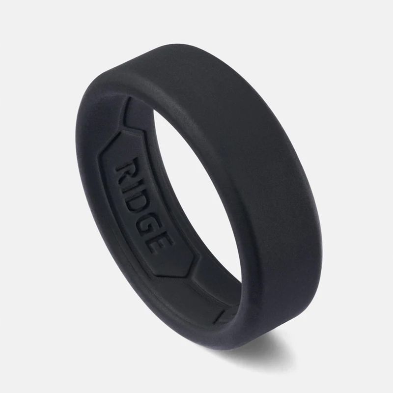 Ridge 8mm Silicone Ring Set – Royal Black