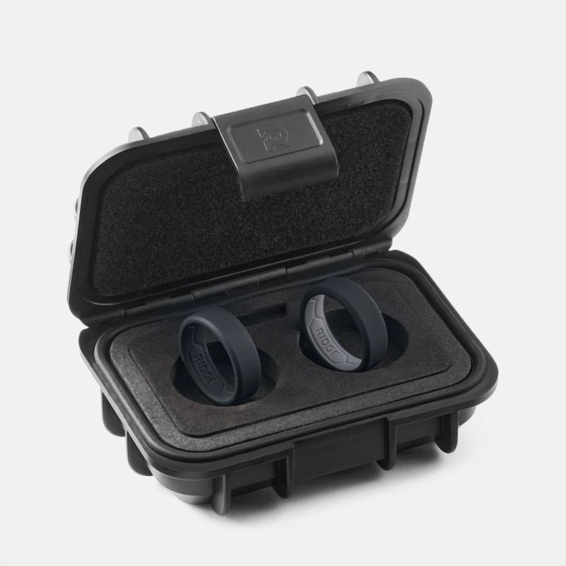 Ridge 8mm Silicone Ring Set – Royal Black