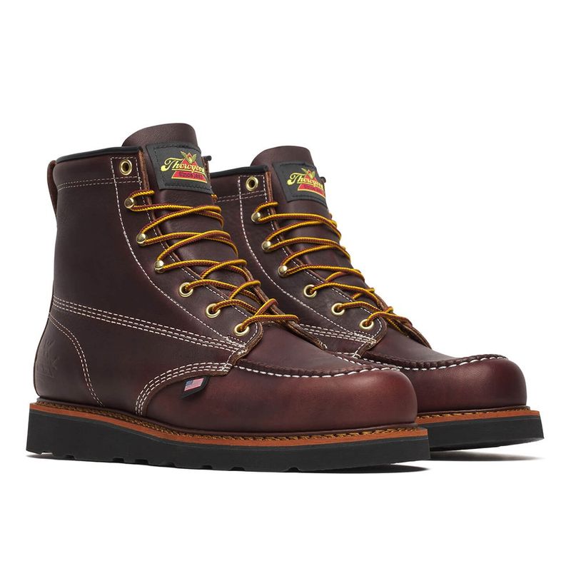 Thorogood American Heritage 6″ Black Walnut Moc Toe BLK Wedge