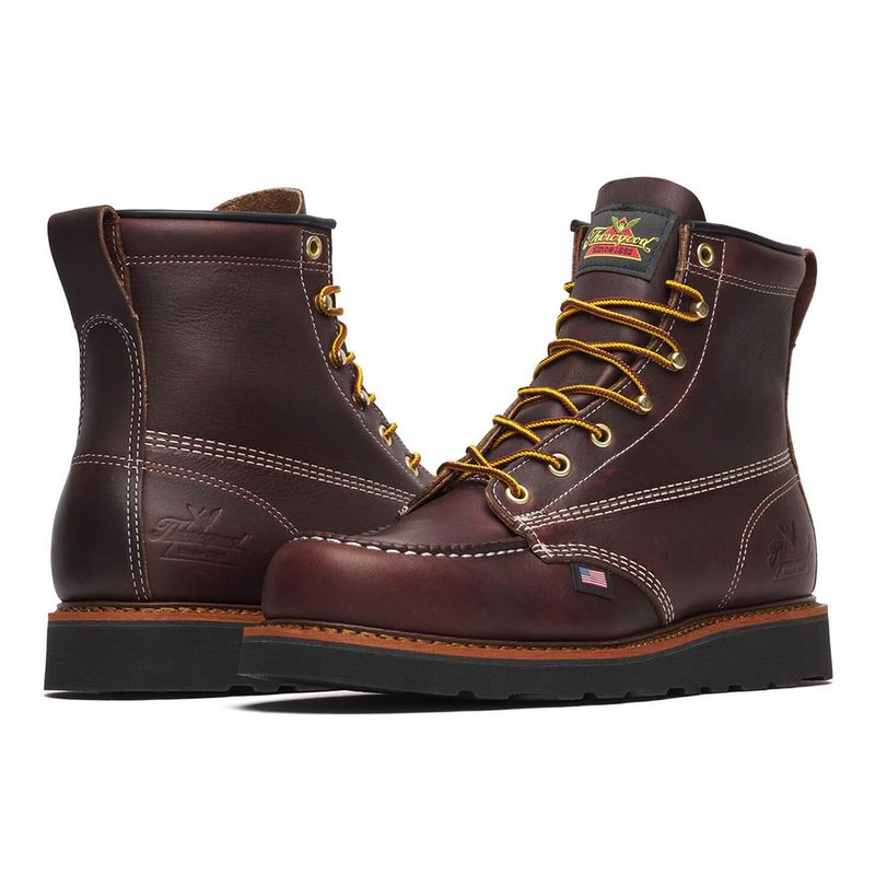 Thorogood American Heritage 6″ Black Walnut Moc Toe BLK Wedge