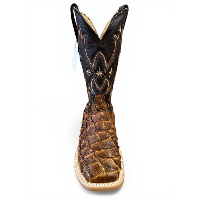Cowtown Men’s Pirarucu “Big Bass” Ginger Brandy Boots – Q54