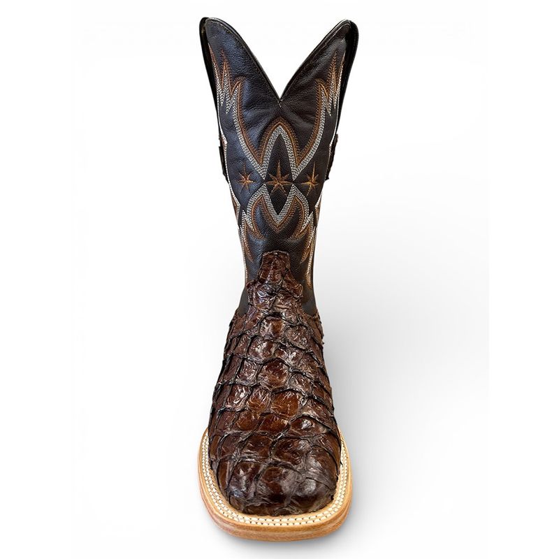 Cowtown Men’s Pirarucu “Big Bass” Brown Boots – Q58