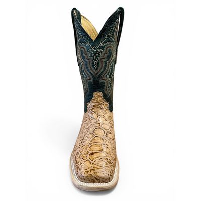 Cowtown Men’s Sea Turtle Tan Print Full Leather Boots – Style# Q6042