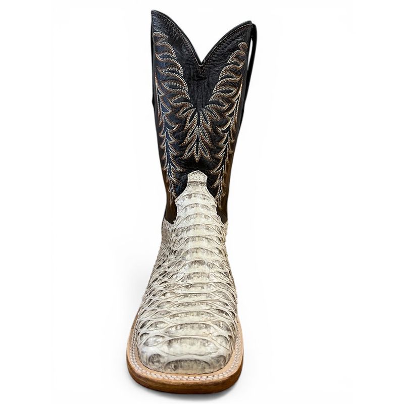 Cowtown Men’s Square Toe Natural Python Boots – Style# 818Q