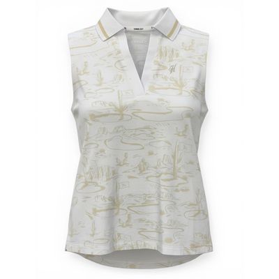 Hooey Women’s White Sleeveless Polo – Style# HP2604WHCR