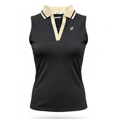 Hooey Women’s Black Sleeveless Polo – Style# HP2604BKCR