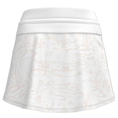 Hooey “Blondie” Golf Skort – White/Cream w/Tan Desert Pattern  Style# GS2602WHCR