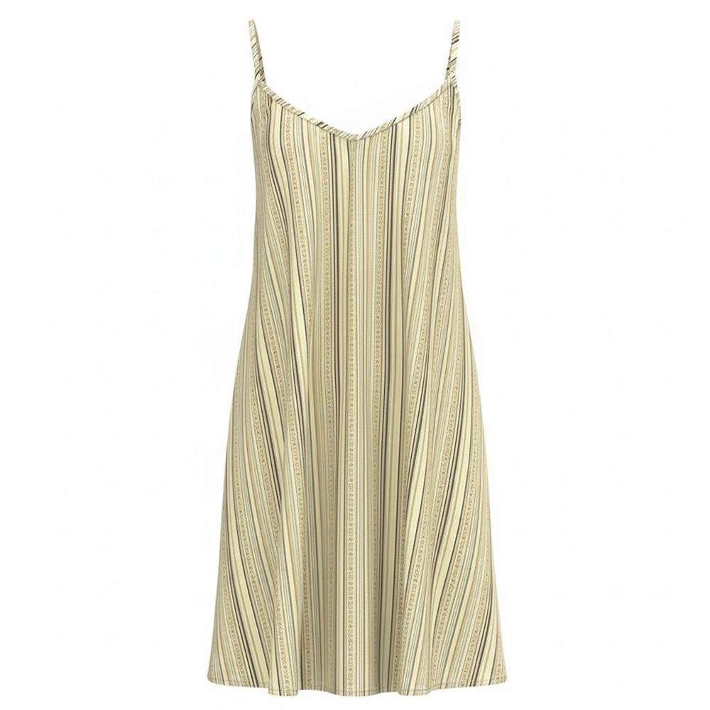 Hooey “Paraiso” Spaghetti Strap Dress – Cream/Stripe