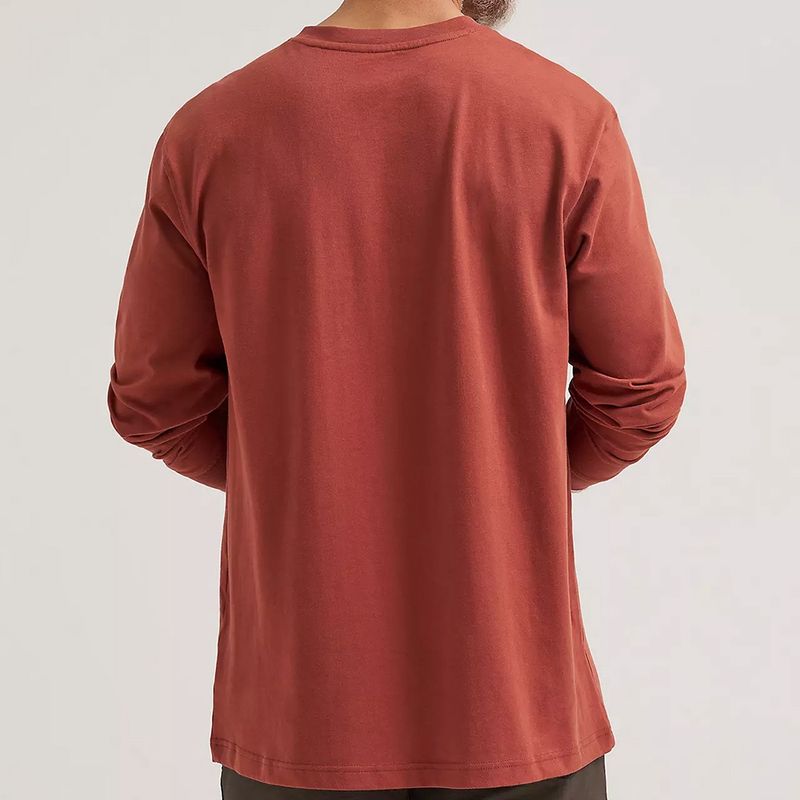 Wrangler® RIGGS Workwear® Relaxed Fit Long Sleeve Henley – Rust