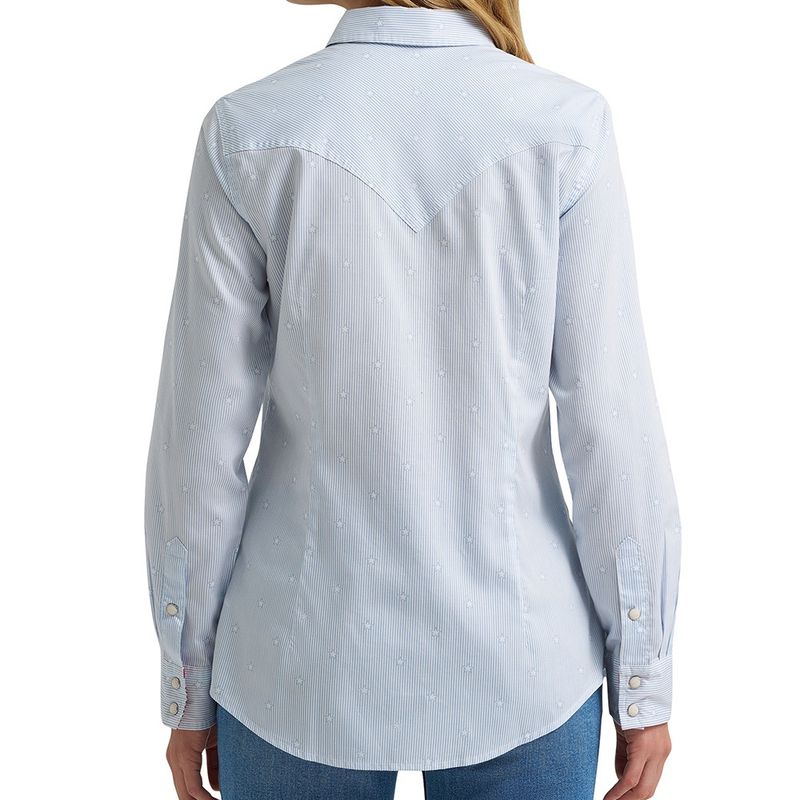 Wrangler® Women's Olivia Western Slim Snap Shirt – Star Blue