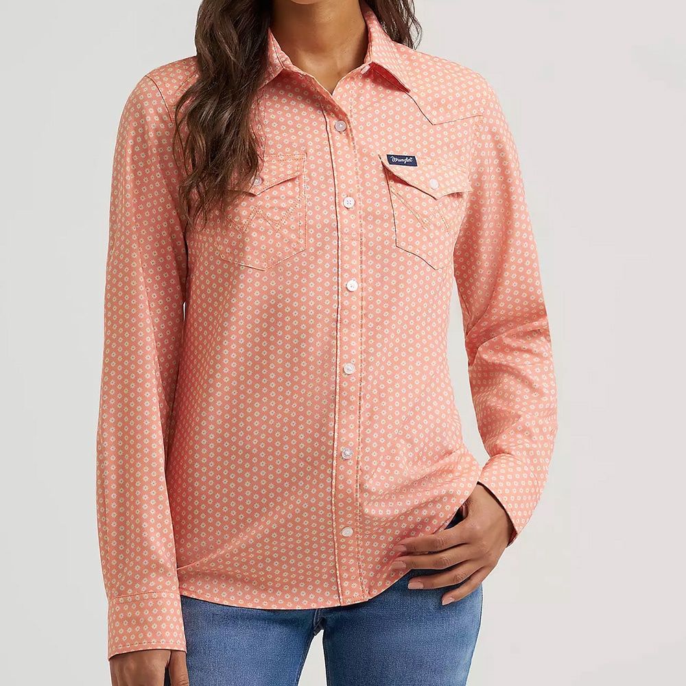 Wrangler® Women's Aria Performance Shirt – Orange