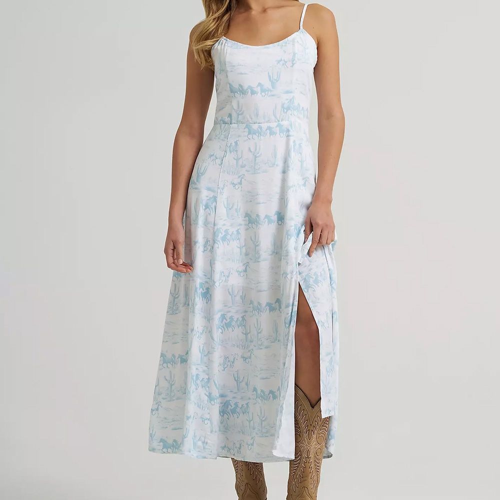 Wrangler® Women's Western Tank Maxi Dress – Country Toile