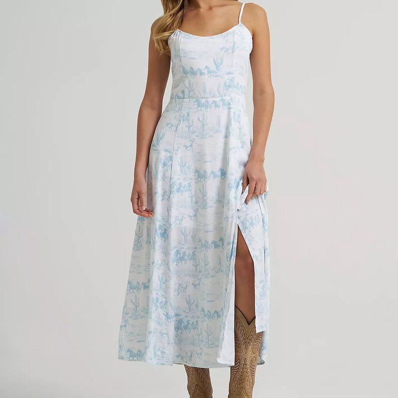 Wrangler® Women's Western Tank Maxi Dress – Country Toile