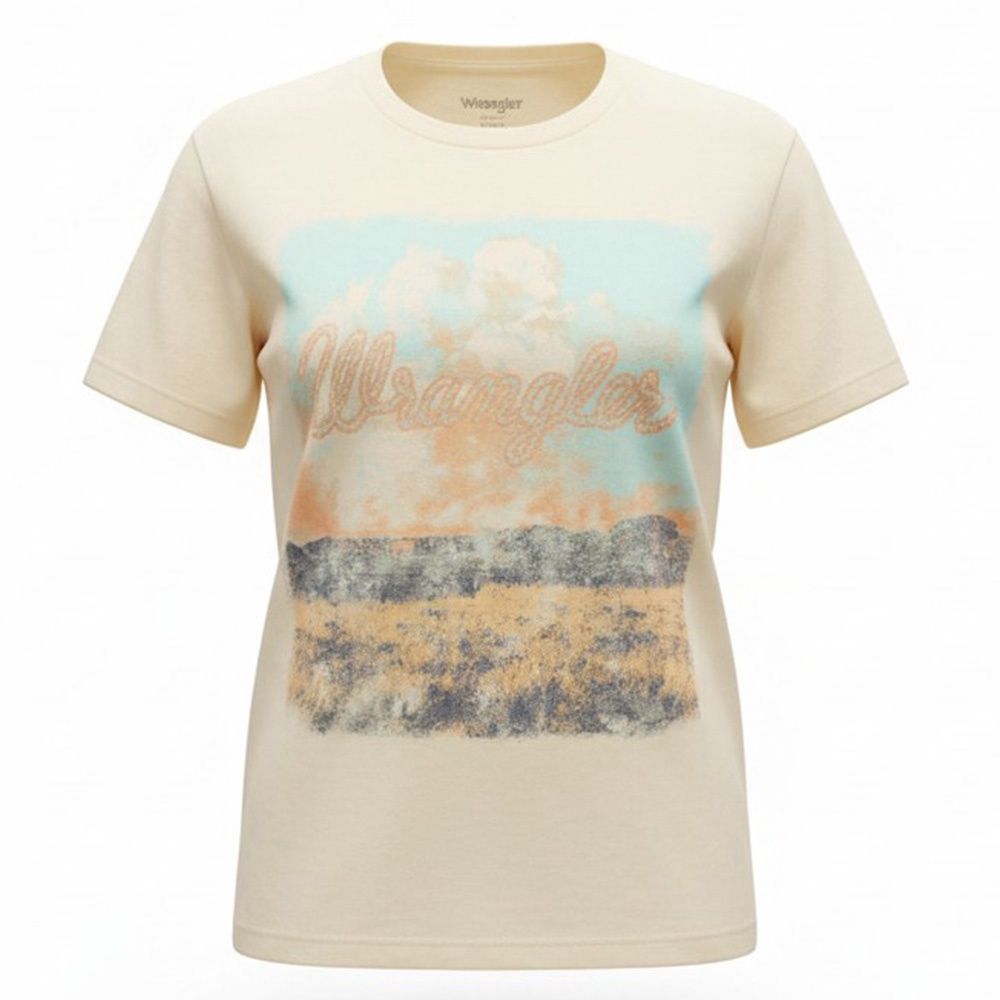 Wrangler® Retro® Graphic Short Sleeve T-Shirt – Girlfriend Fit – Antique White