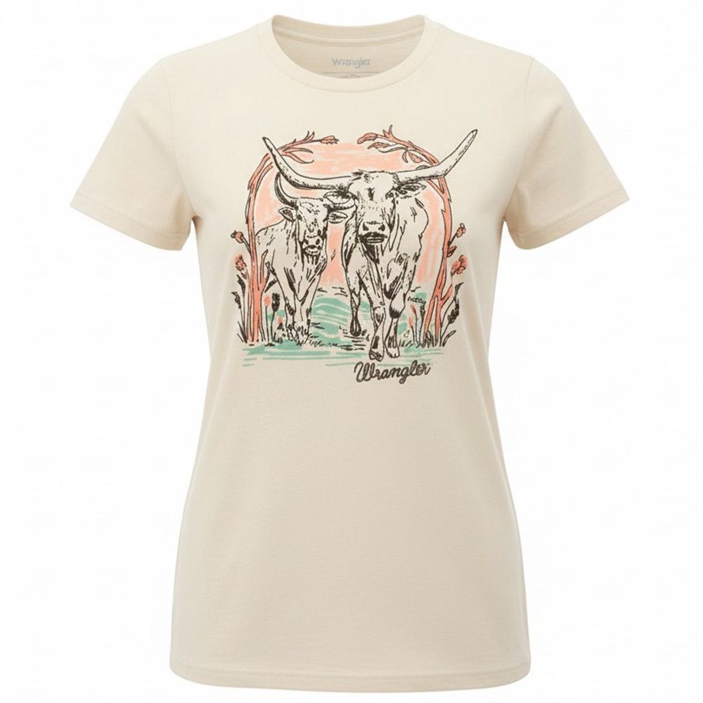 Wrangler® Women's Short Sleeve T-Shirt – Regular Fit – Silver Birch Heather