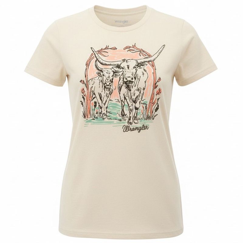 Wrangler® Women's Short Sleeve T-Shirt – Regular Fit – Silver Birch Heather