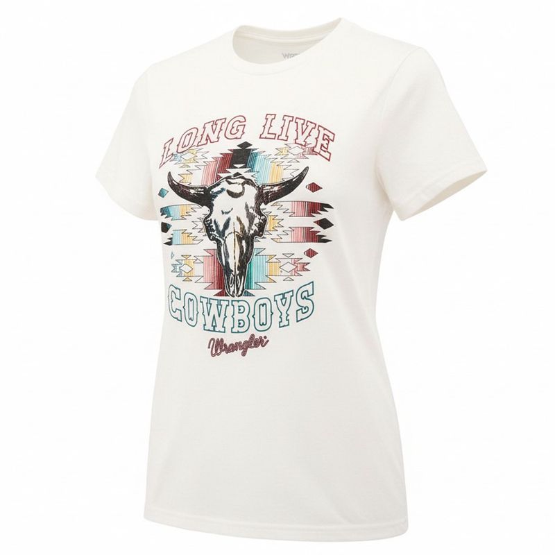 Wrangler® Women's Short Sleeve T-Shirt – Regular Fit – Bright White Heather