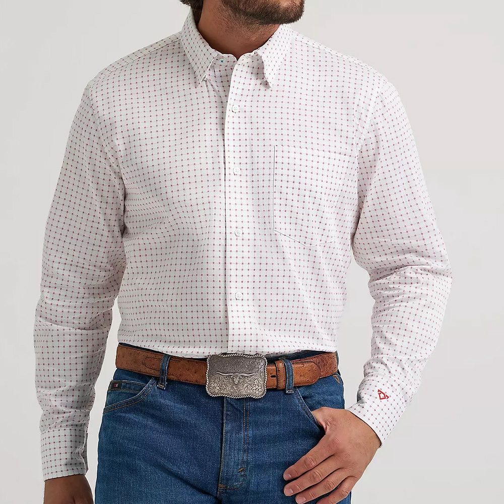 Wrangler Cody Johnson ruby dots western button down shirt men's