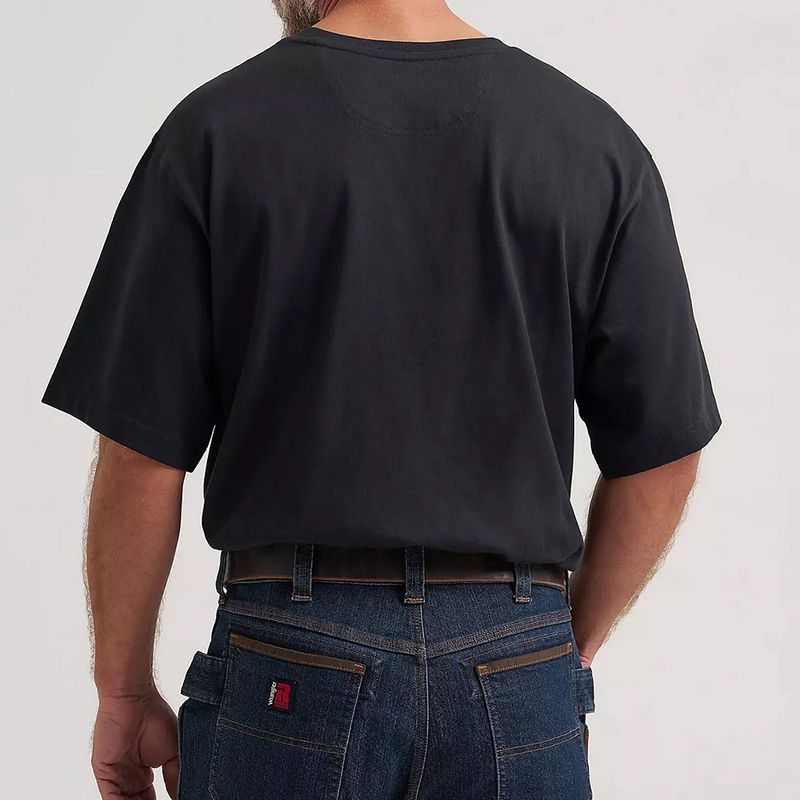 Wrangler RIGGS crew T-shirt black back view