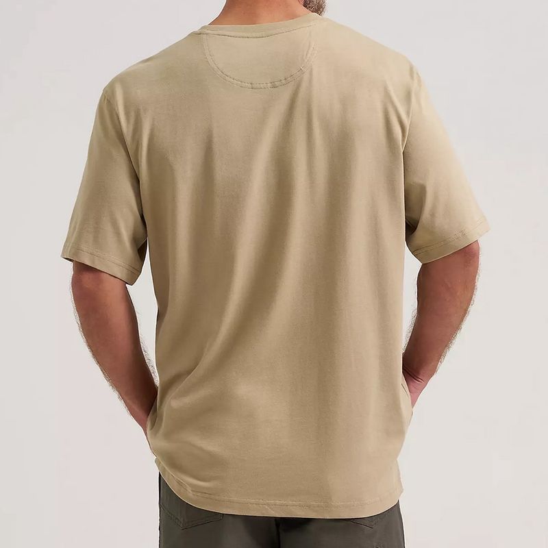 Wrangler RIGGS crew T-shirt khaki back view