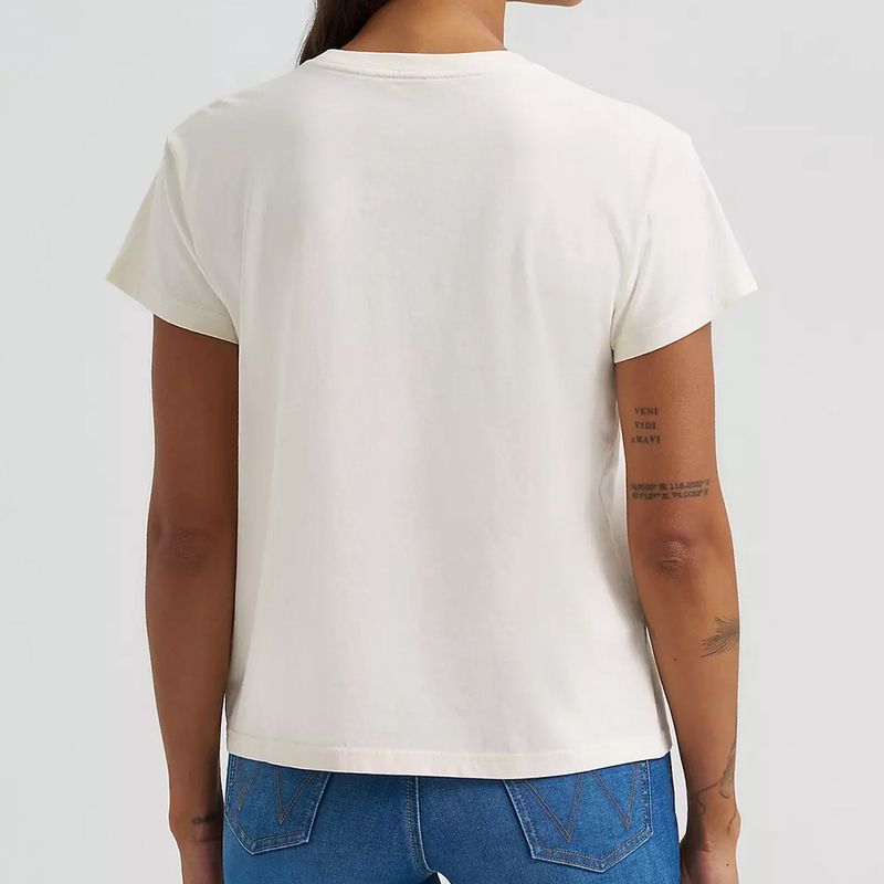 Wrangler women’s retro graphic tee Egret back view