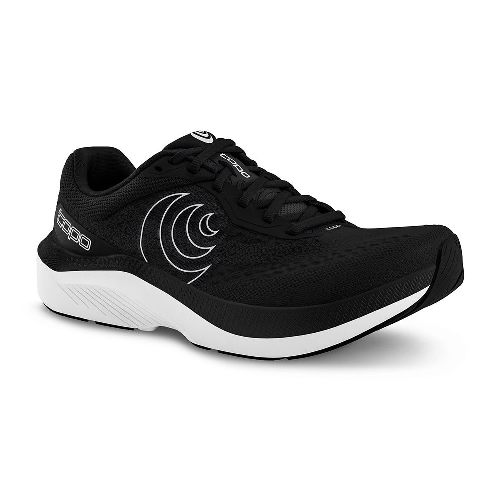Topo Athletic Magnifly 6 women’s running shoe black white front view