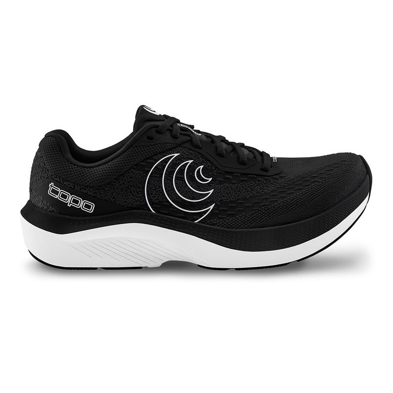 Topo Athletic Magnifly 6 women’s running shoe black white right side view