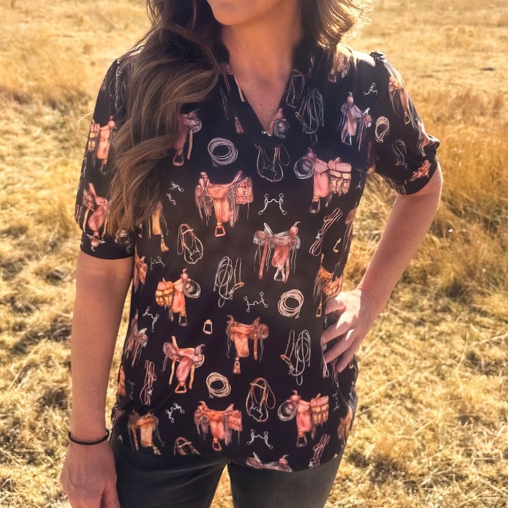 Sterling Kreek women’s saddle room top front view