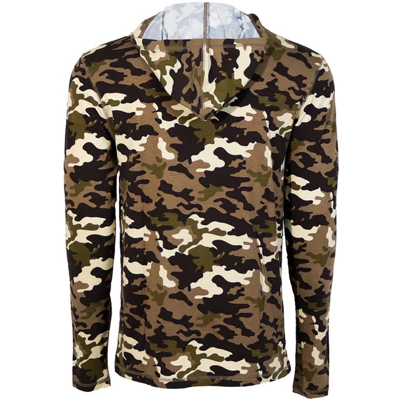 Hooey hooded camo long sleeve shirt back view