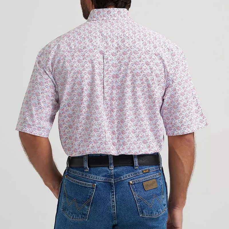 Wrangler George Strait Fireworks shirt straight back yoke detail