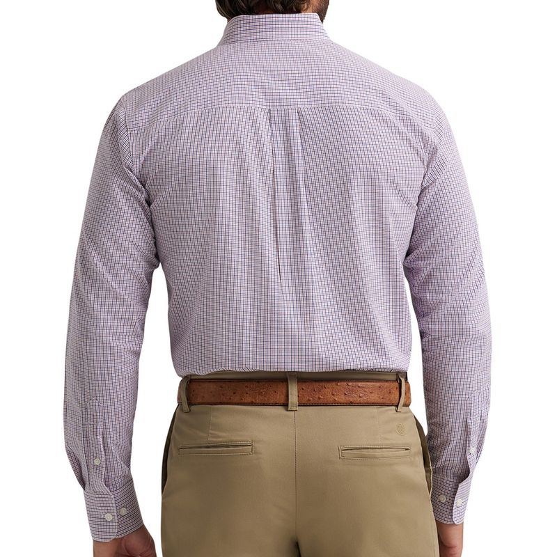 Wrangler Riata blue red plaid shirt back view